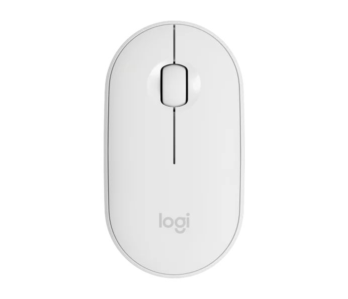 Mouse LOGITECH PEBBLE M350 Silent Wireless/Bluetooth, White.