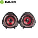 Parlante Gaming Halion (HA-S228) 10w USB 2.0, Rojo.
