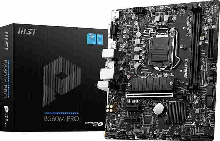 PLACA BASE MSI B560M-A PRO, LGA 1200, 2DDR4, 1PC-Ex16, 2PCI-Ex1, LAN, HDMI, VGA