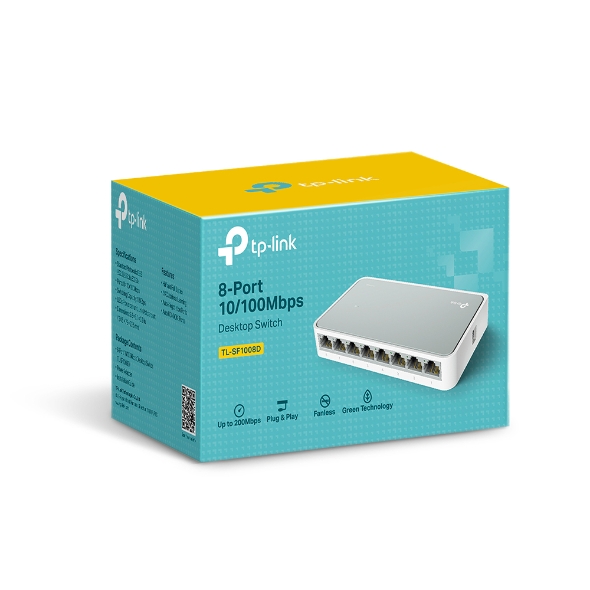 Switch Tp-Link TL-SF1005D, 5 Puertos Rj-45 10/100 Mbps, Auto Mdi/Mdix.