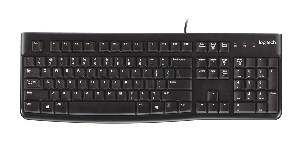 Teclado Logitech K120, USB SP Negro.