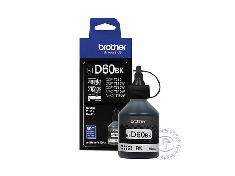 Tinta BROTHER BTD-60BK DCP-T310 / DCP-T510W / DCP-T710W