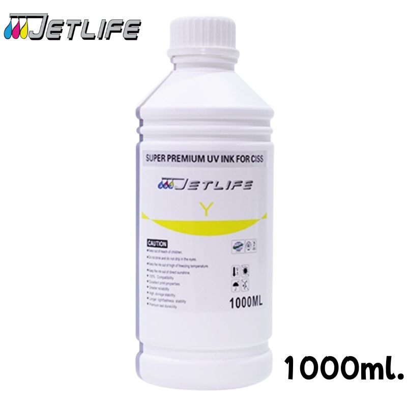 Tinta Compatible JETLIFE UV 1lt, Yellow.