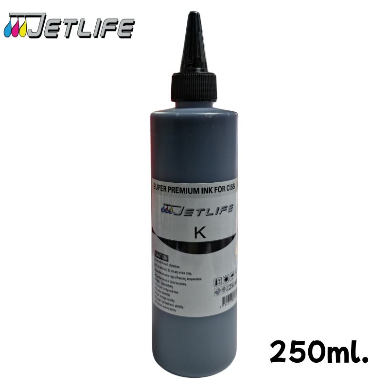 Tinta Genérica Jetlife CISS, Color Negro 250ml.
