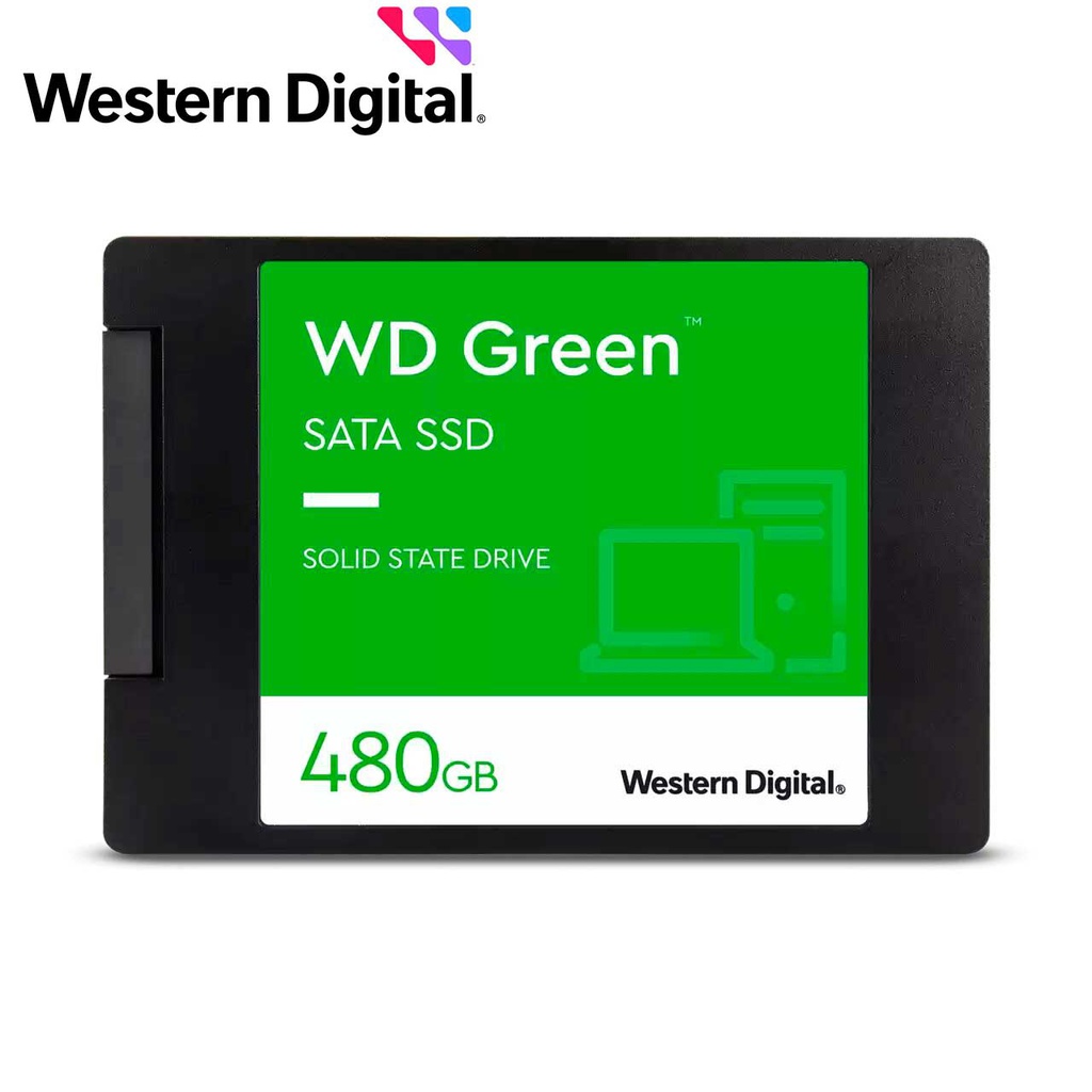 Unidad de Estado Solido Western Digital Green, WDS480G3G0A, 480Gb, SATA 6Gb/S, 2.5", 7mm.