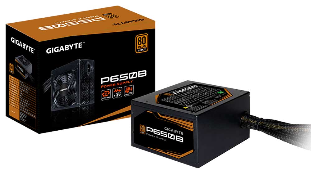 Fuente de Alimentación GIGABYTE P650B, 650W, ATX, 80 Plus Bronze, 100V ~ 240VAC.