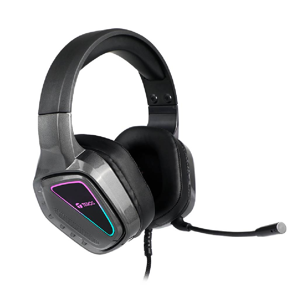 Audífono Gaming Teros TE-8171N Estéreo, Micrófono, RGB, 3.5mm.