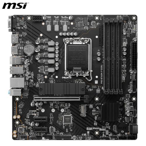 Motherboard MSI PRO B760M-P DDR4, Chipset Intel B760, LGA1700, HDMI, DP, VGA, mATX.