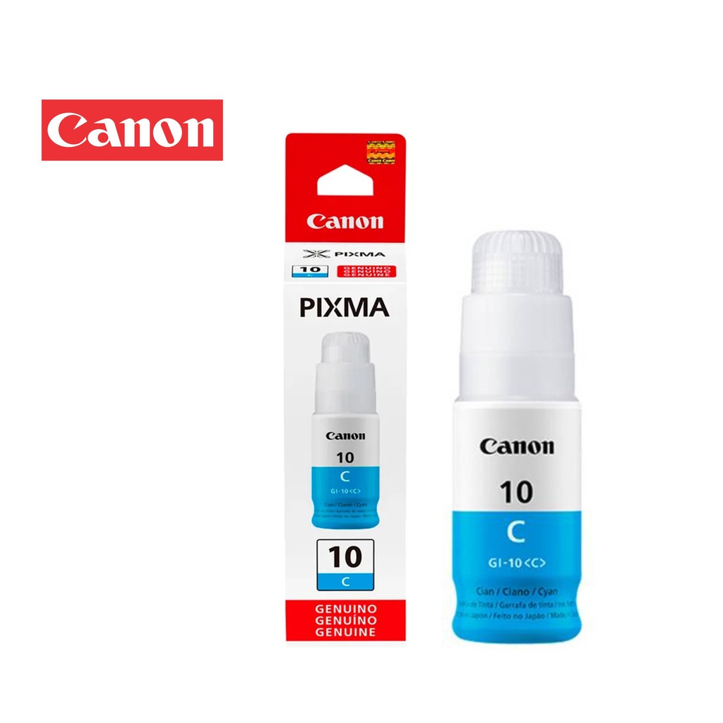 Botella de Tinta Canon Gi-10 Cyan, 70ml.