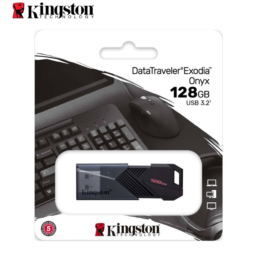 Memoria USB Kingston DataTraveler Exodia Onyx, 128GB USB 3.2 Gen 1, Negro Mate