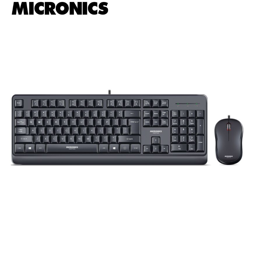 Teclado y Mouse Micronics NORTON (MIC T100) USB, Cable.