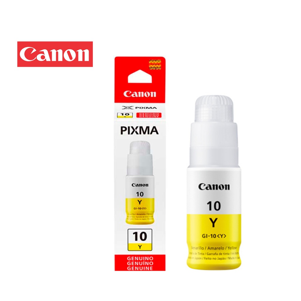 Botella de Tinta Canon Gi-10 Yellow, 70ml.