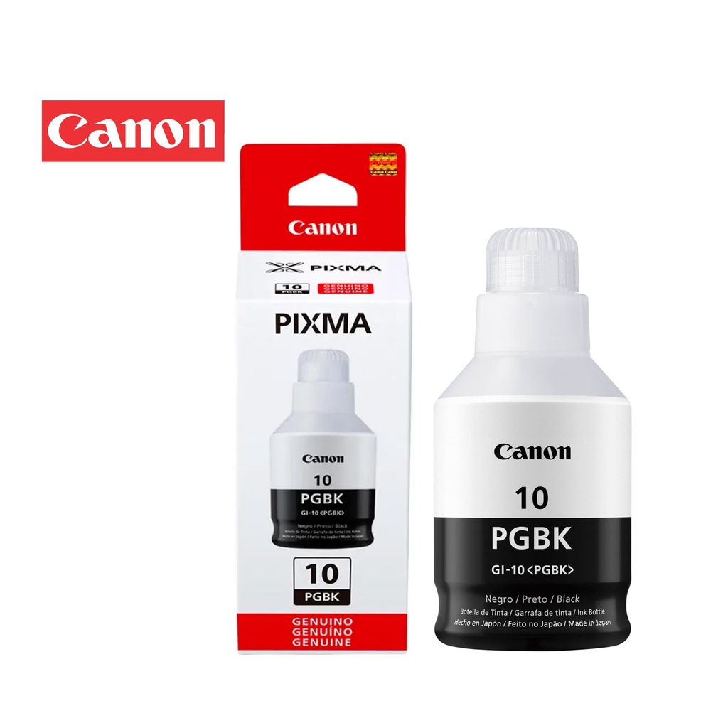 Botella de Tinta Canon Gi-10 PGBK Black, 170ml.