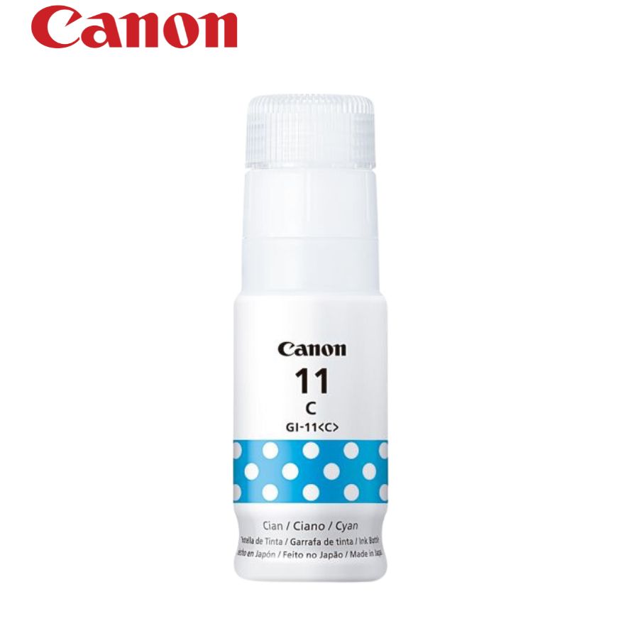 Botella de Tinta Canon Gi-11 Cyan, 70ml.