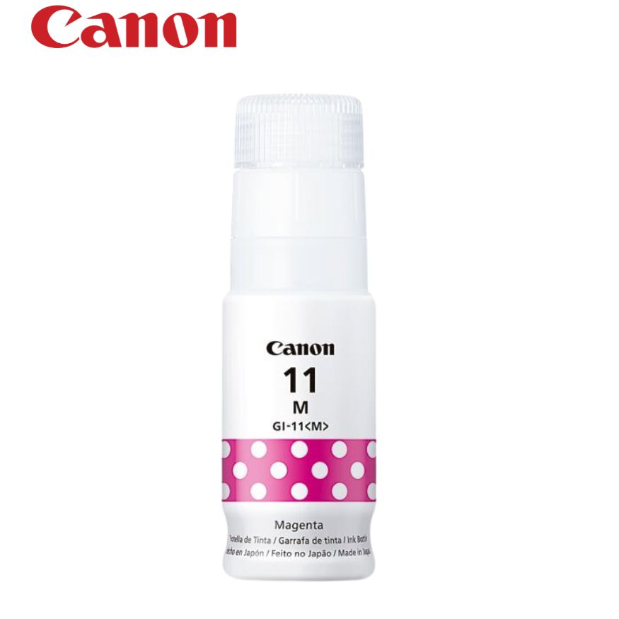 Botella de Tinta Canon Gi-11 Magenta, 70ml.