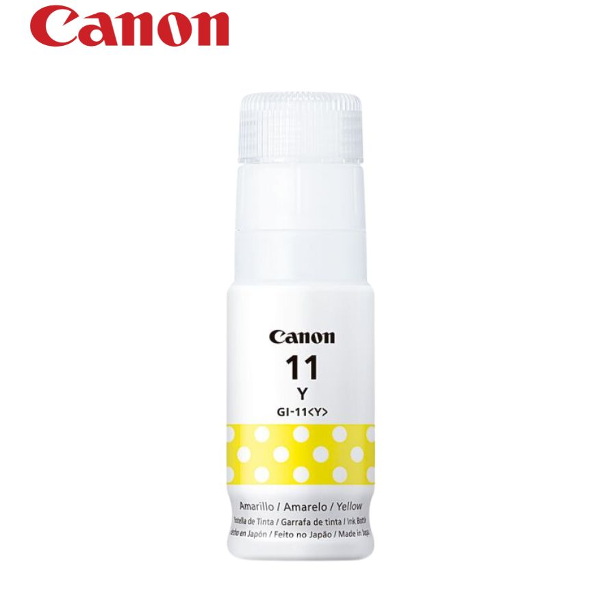 Botella de Tinta Canon Gi-11 Yellow, 70ml.