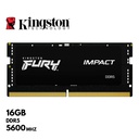 Memoria SO-DIMM Kingston Fury Impact 16GB DDR5-5600MHz, PC5-44800, CL40, 1.1V, 262-pin