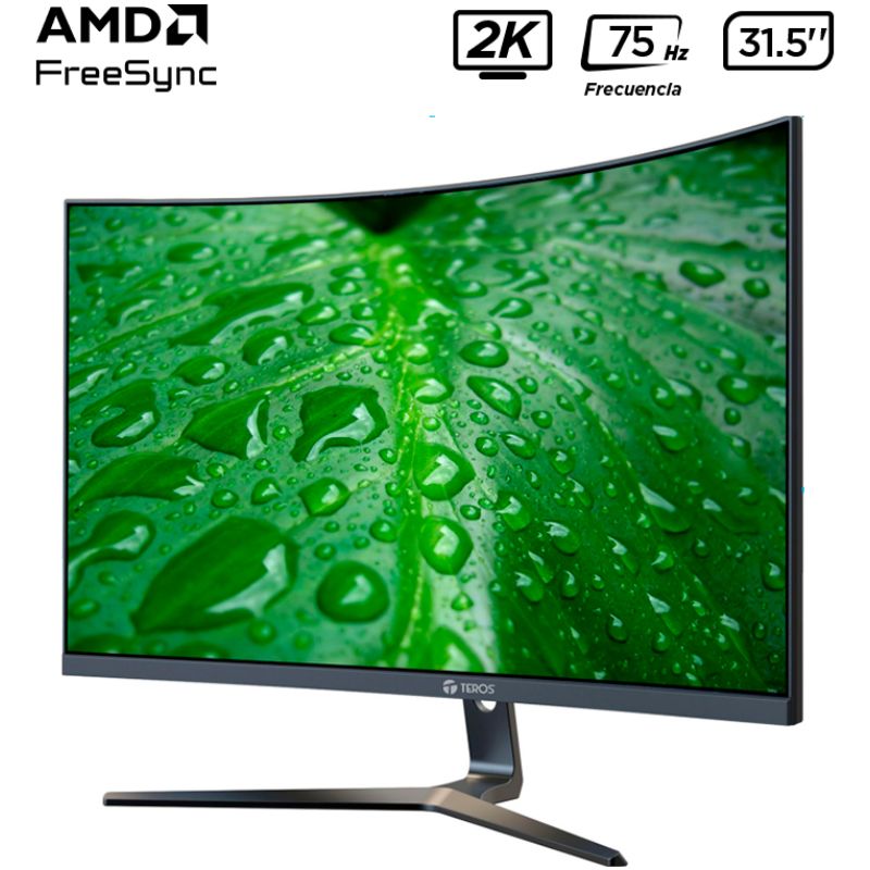Monitor Teros TE-3250S, 31.5" Curvo, 75Hz, VA, 2560x1440 QHD, HDMI/DisplayPort, Freesync