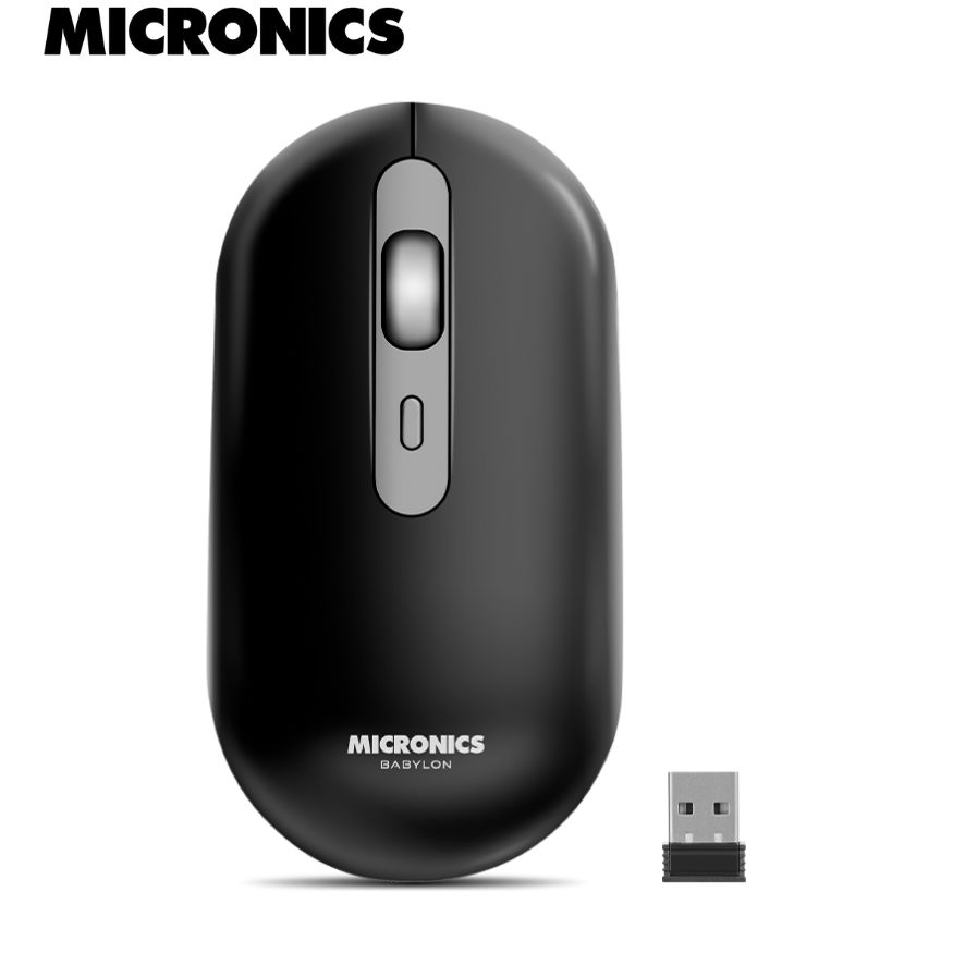 Mouse Micronics BABYLON MIC M721-3M Wireless/Bluetooth, Black.