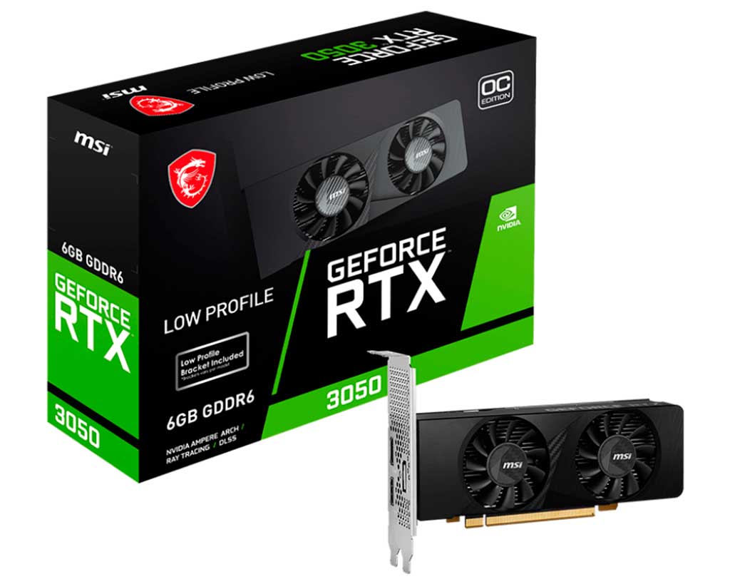 Tarjeta de Video MSI RTX-3050-LP 6GB OC GDDR6, PCI-E 4.0