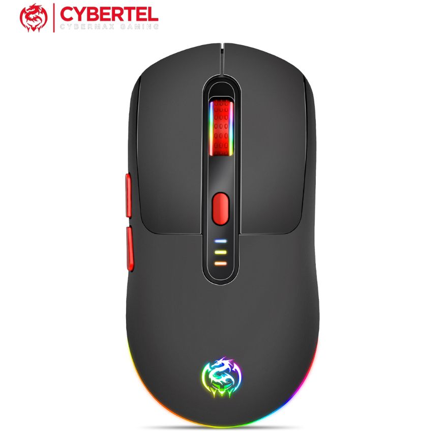 Mouse Cybertel ENERGY CBX500-3M, Wireless/Bluetooth/Recargable, Black.