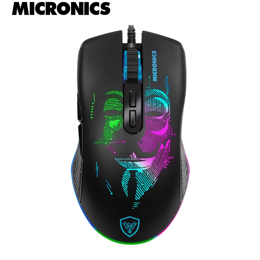 Mouse Gaming Micronics ANONIMUS, 1200DPI, RGB, 7 Botones.