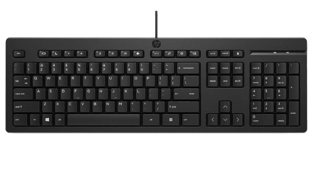 Teclado HP 125, Cable USB, SP, Negro.