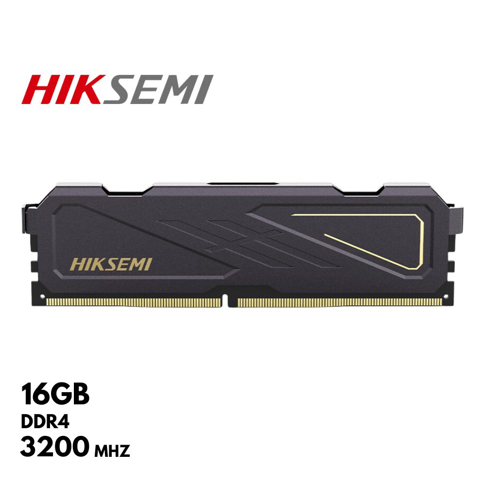 Memoria RAM Hiksemi Armor Black, 16GB, DDR4, 3200 MHz, PC4-25600, CL22, 1.2V.