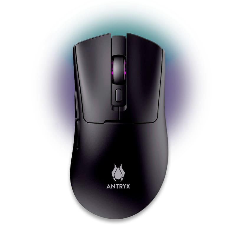 Mouse Gaming Antryx SCORPIO 350, Wireless, BT, 2.4g USB y Tipo-C, Black.