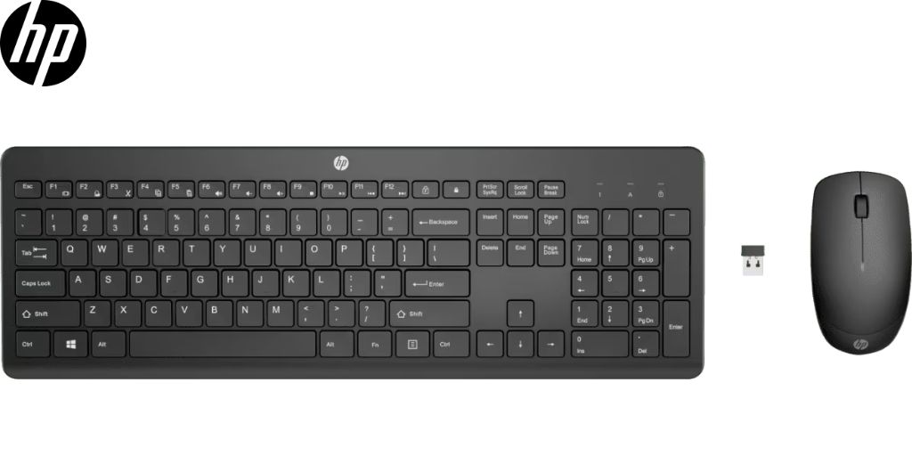 Teclado y Mouse, HP 235, Inalámbrico, USB, Black.