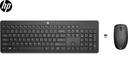 Teclado y Mouse, HP 235, Inalámbrico, USB, Black.