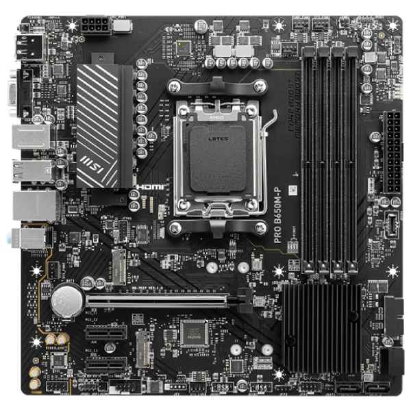 Motherboard MSI PRO B650M-P, Chipset AMD B650, Socket AMD AM5, mATX
