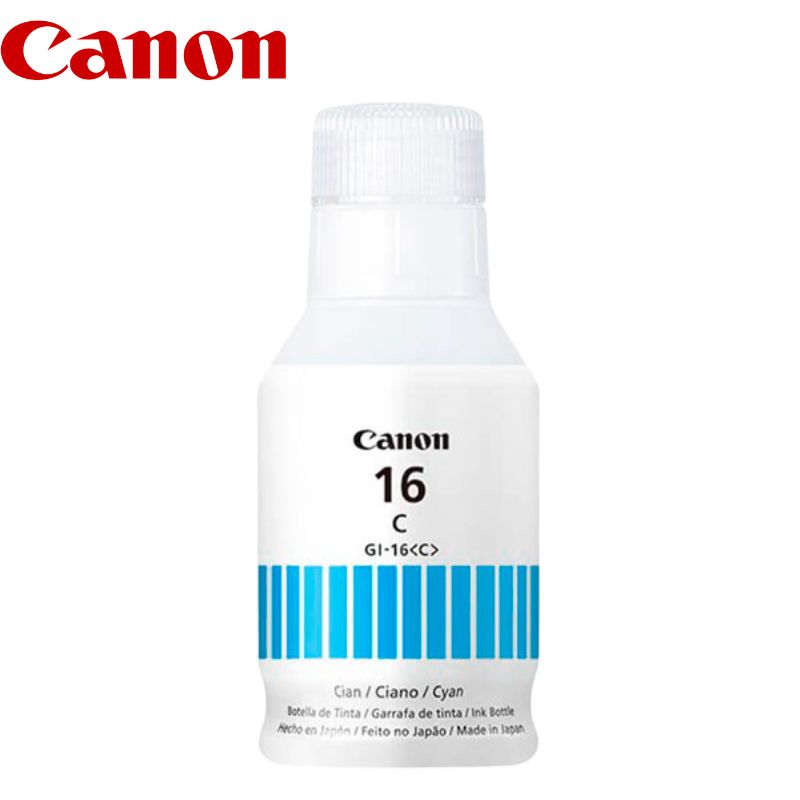 Botella de Tinta Canon Gi-16 Cyan, 135ml.