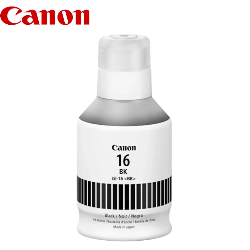 Botella de Tinta Canon Gi-16 BK Black, 170ml.
