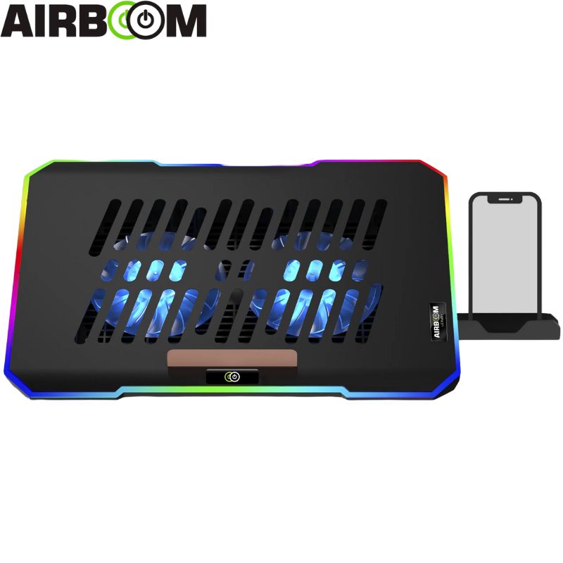 Cooler Para Notebook Airboom LEXUS+, 17", 2Fan de 12.5cm, Led RGB.