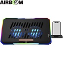 Cooler Para Notebook Airboom LEXUS+, 17", 2Fan de 12.5cm, Led RGB.