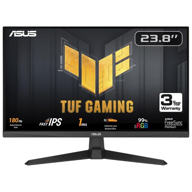 Monitor Plano Gaming Asus TUF VG249Q3A 23.8&quot;, FHD, IPS, 180Hz, HDMI x2, DP x1, Earphone Jack x1