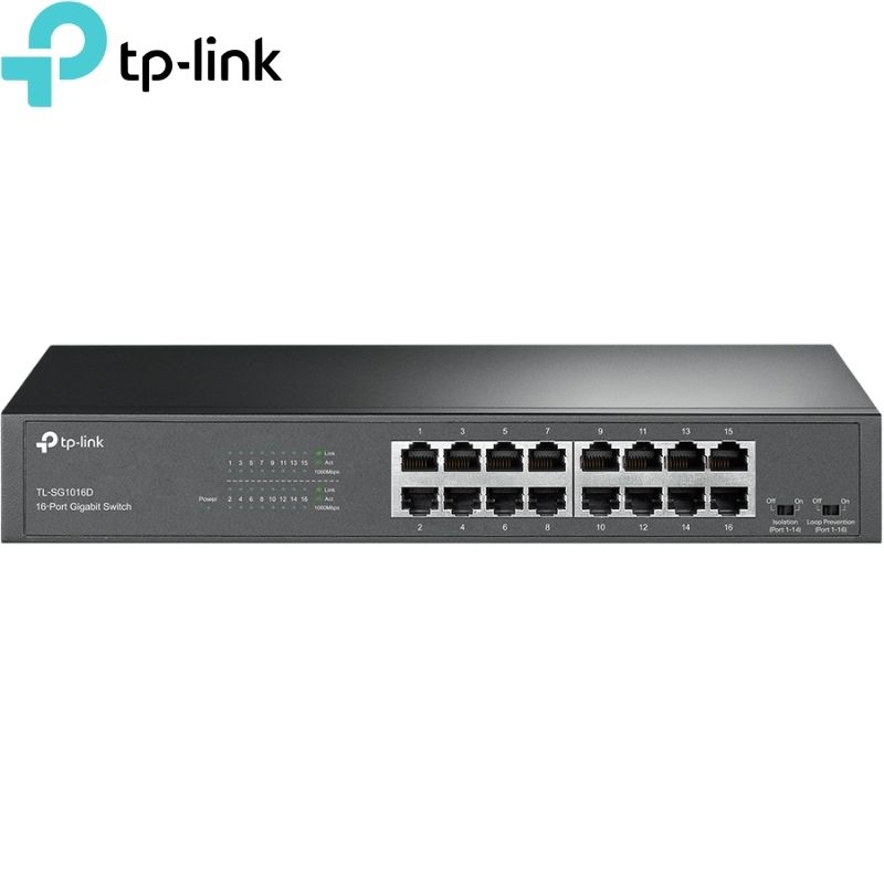 Switch Tp-Link TL-SG1016D 16Port Gigabit Metal Rackeable.