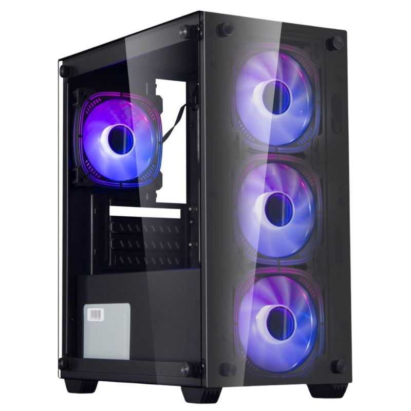 Case Gaming HALION Ragnarok 323, Vidrio Templado, 4 x RGB, Fuente 550w