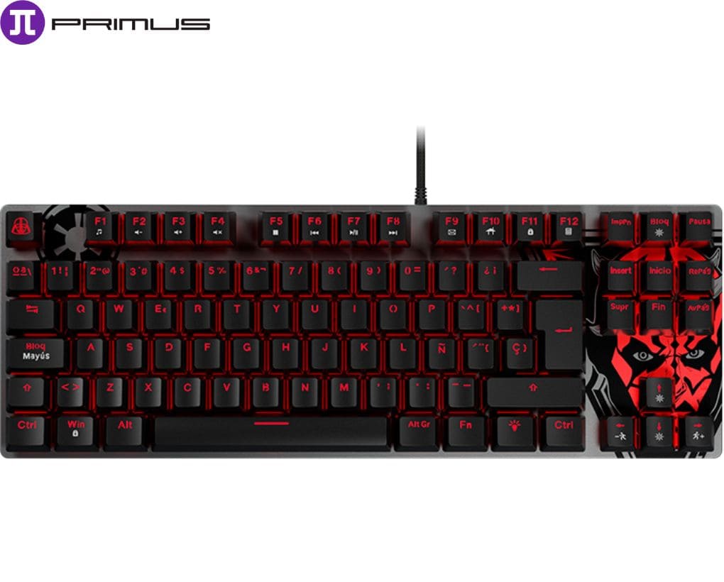 Teclado Mecánico Primus Gaming Dark Side BALLISTA81T, Switch Red, Español.
