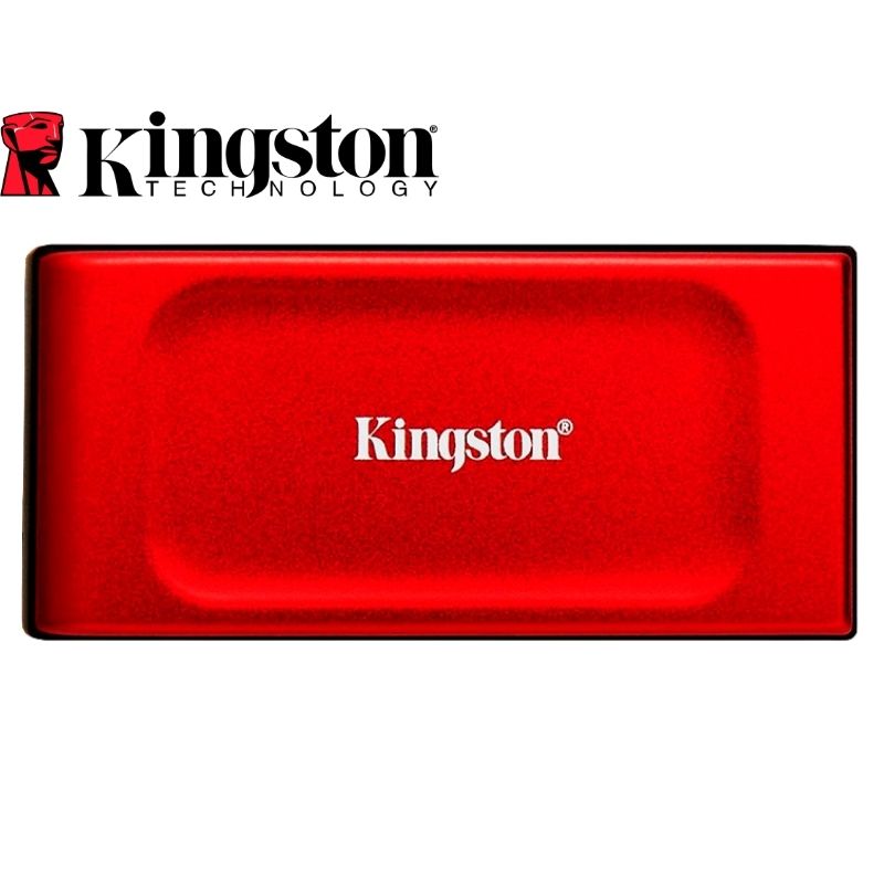 SSD Portable Kingston XS1000R, 1TB, Interfaz USB 3.2 Gen 2 Type-C, Rojo.