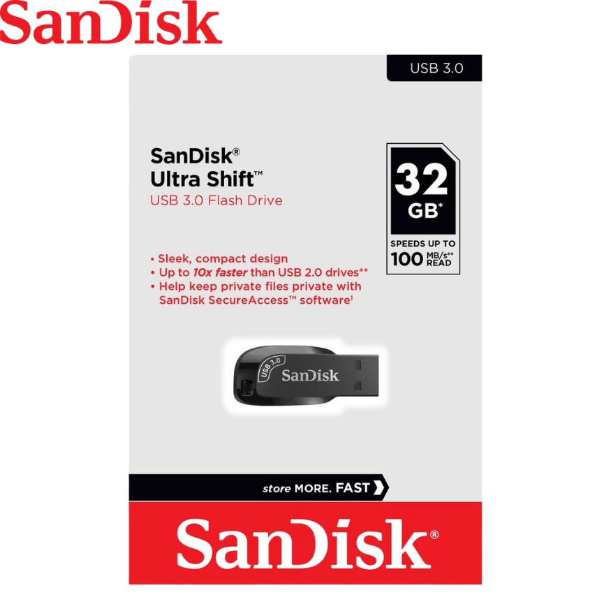 Memoria Flash USB SanDisk Ultra Shift, 32GB, USB 3.2 GEN1