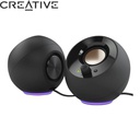 Parlante Creative Pebble SE RGB 2.0 4.4W 3.5MM Usb-C Black.