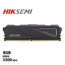 Memoria RAM Hiksemi Armor Black, 8GB, DDR4, 3200 MHz, PC4-25600, CL22, 1.2V.