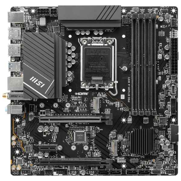 Motherboard MSI PRO B760M-A WIFI, Chipset Intel B760, LGA1700, HDMI x2, DP x2, mATX