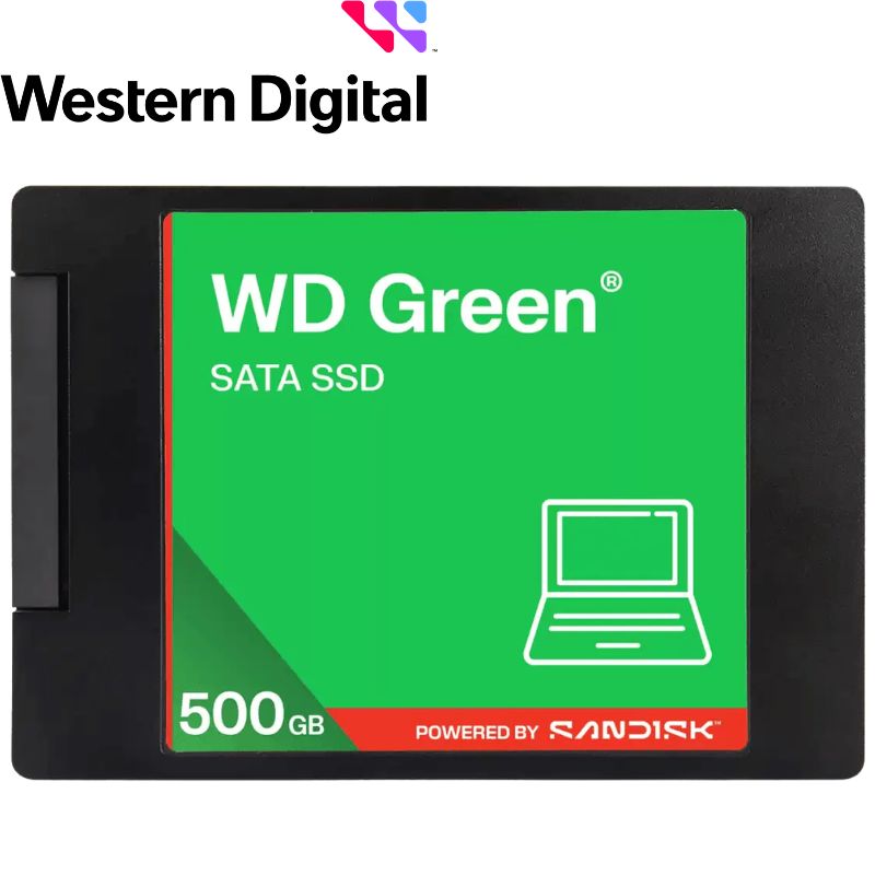 Unidad de Estado Solido Western Digital Green, WDS500G5G0A, 500Gb, SATA 6Gb/S, 2.5", 7mm.