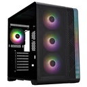 Case 1ST Player VT7 Black, 04 Cooler RGB, Vidrio templado, Sin Fuente.