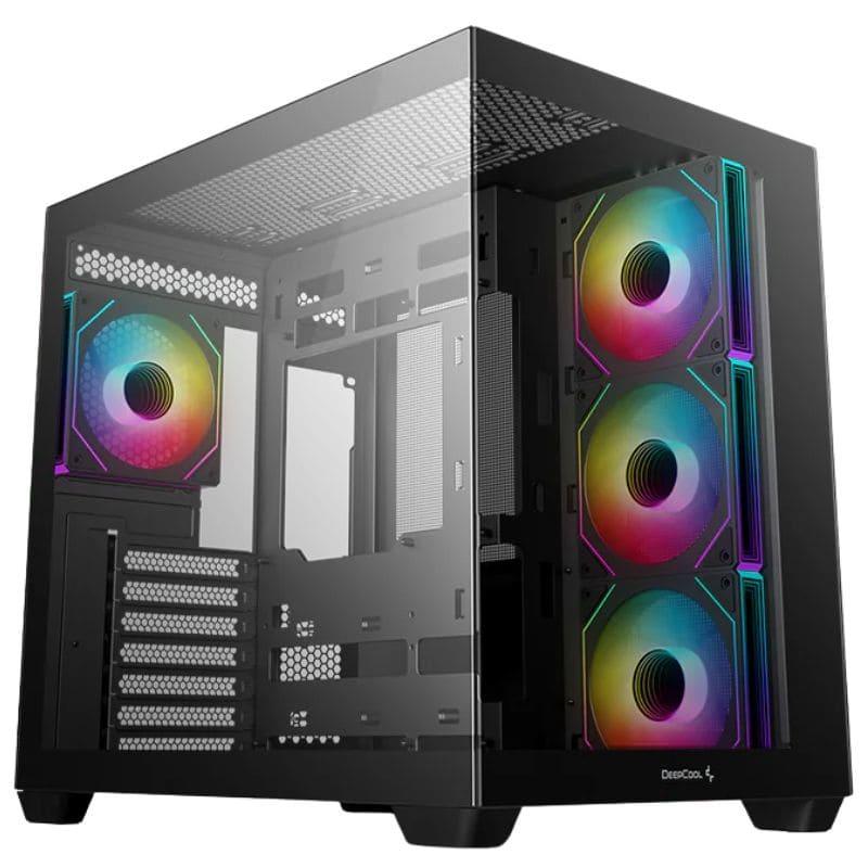 Case DeepCool CG530 4F, 4 Fan ARGB, Vidrio Templado, S/Fuente USB 3.0, Black.