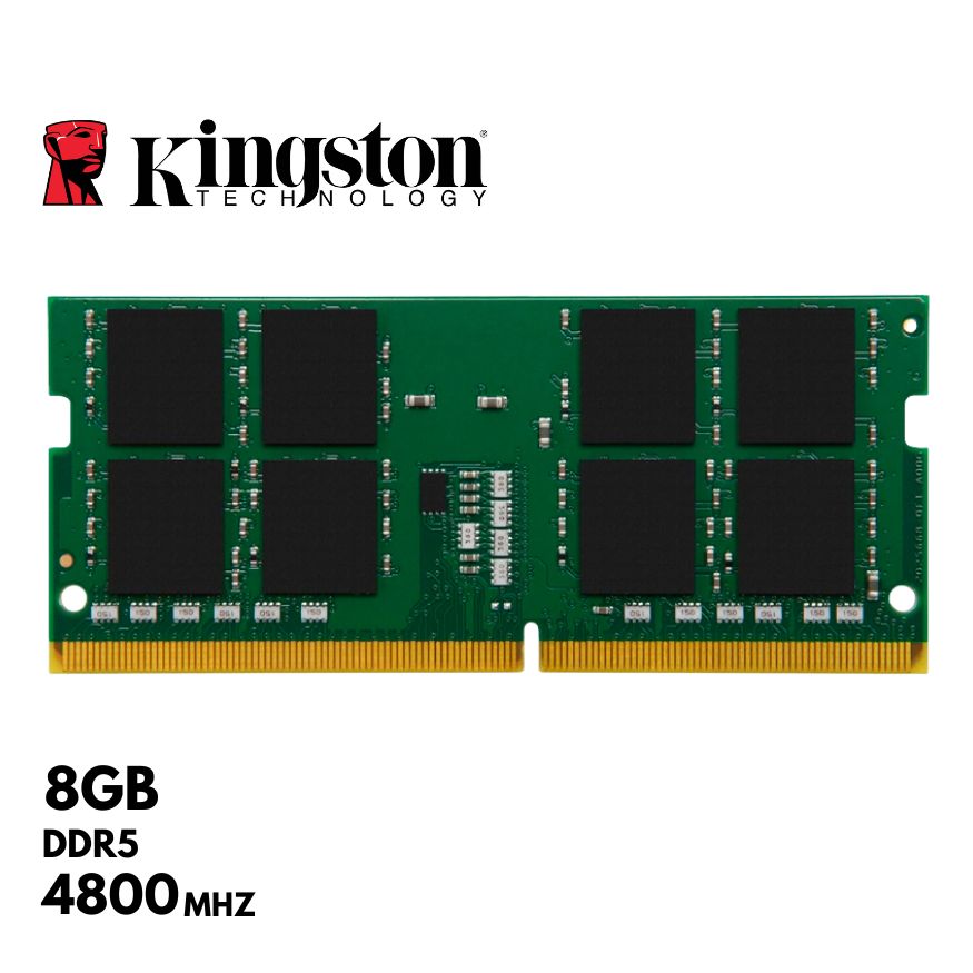 Memoria Ram Kingston 16GB, SODIMM, DDR5-4800MHz, CL40, 1.1V, 262-pin, Non-ECC.