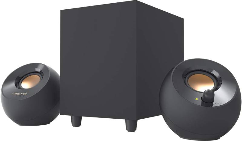 Parlante Creative PEBBLE PLUS 2.1 8W/16W 3.5MM USB-POWER, Negro.